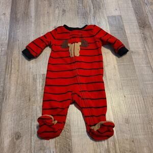 Carter's Child of Mine newborn puppy dog striped footie pajamas